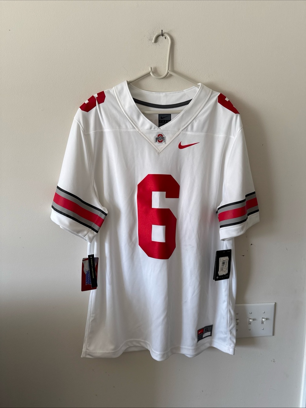 Men’s Nike Kyle McCord #6 Ohio State Buckeyes NCAA Jersey Sz XL - White NWT RARE